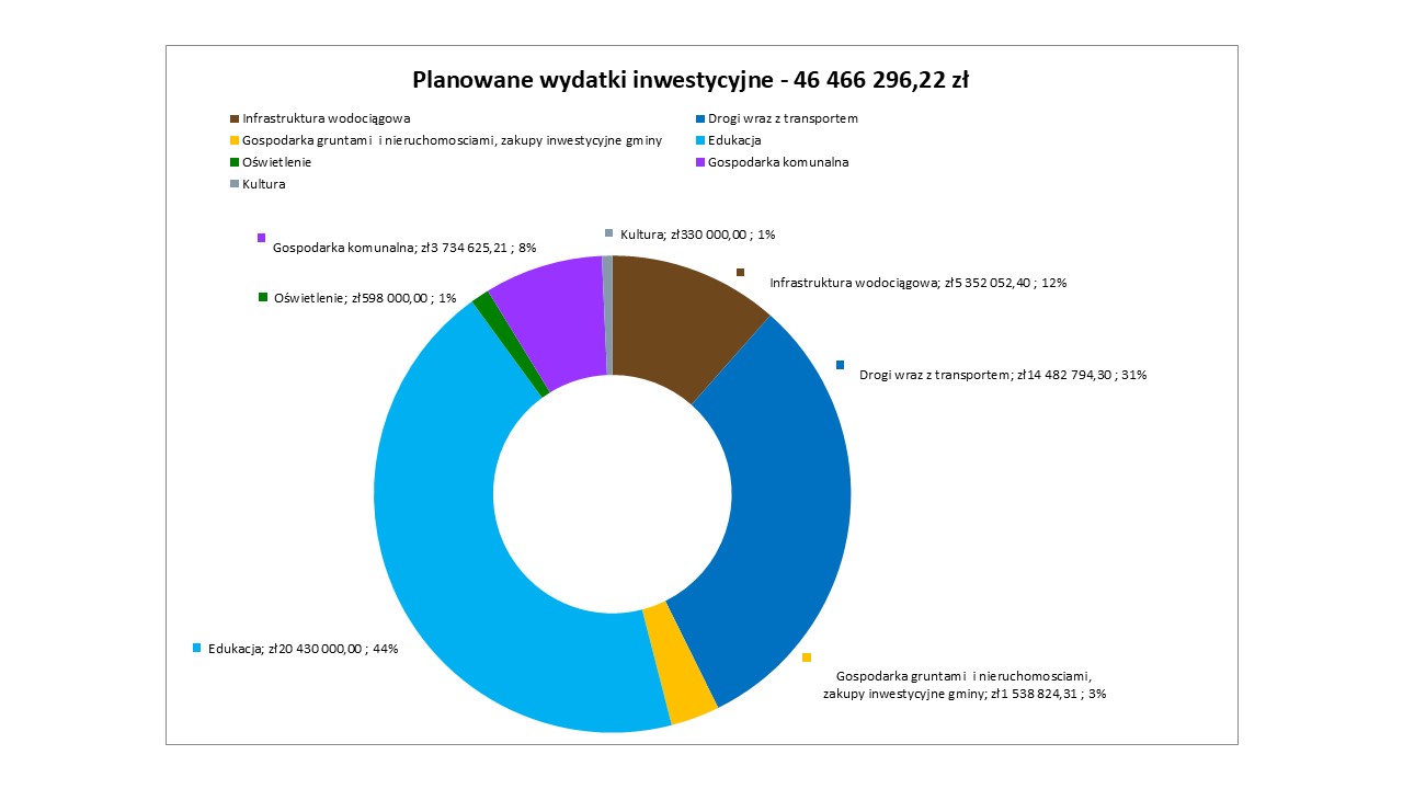 Planowane wydatki inwestycyjne w 2025 r.