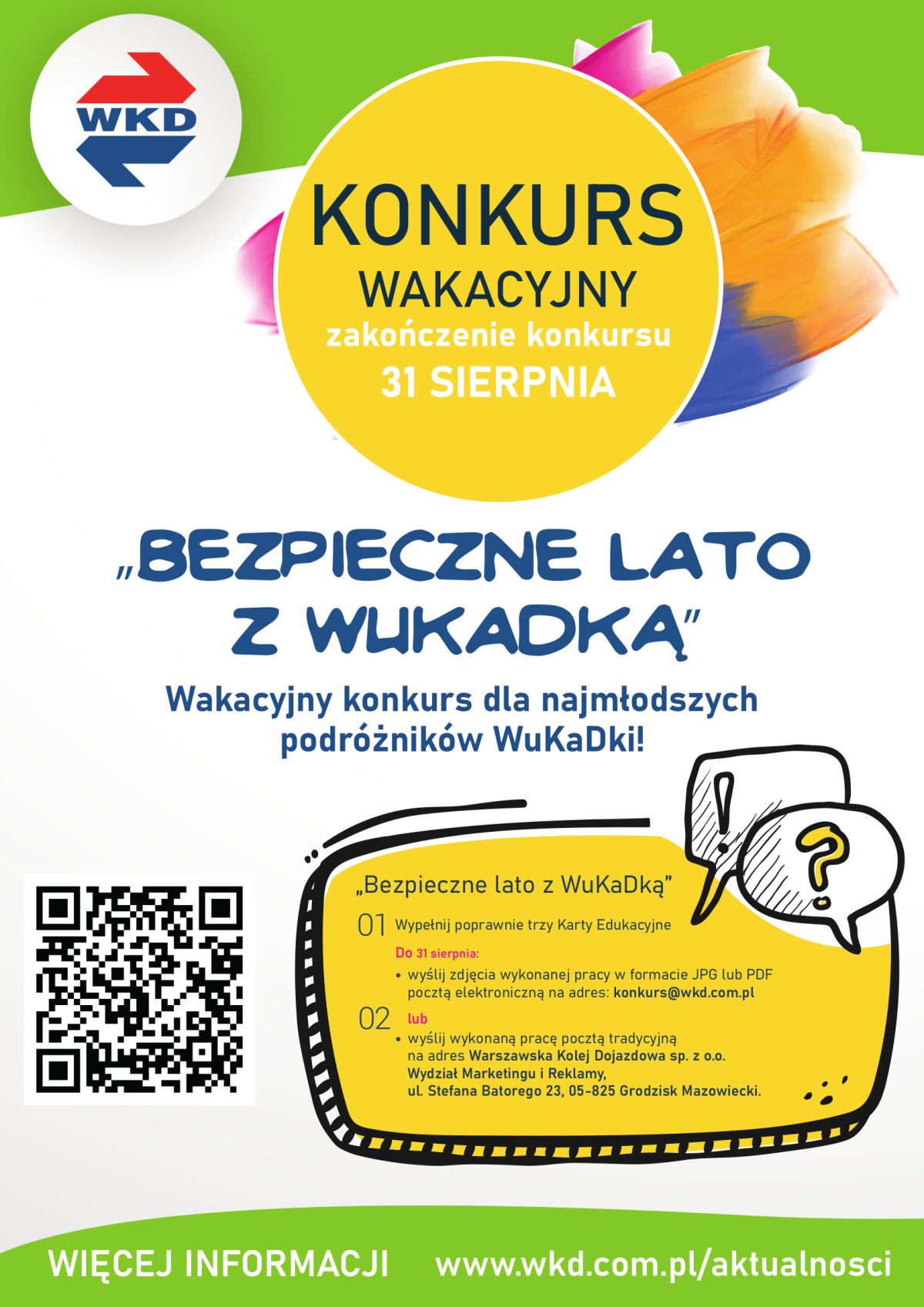 „Bezpieczne lato z WuKaDką” – konkurs dla dzieci